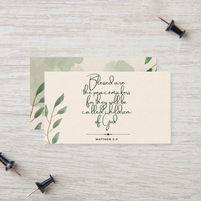 10 dagar med versionskort för skript | Matthew 5:9 (Fram/Back In Situ)