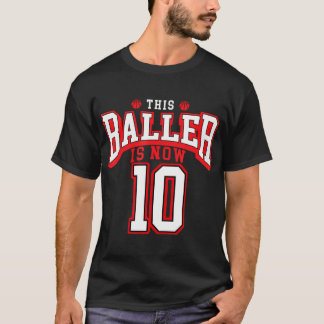 10-dagars basketboll Älskare 10 år gammal dag T Shirt