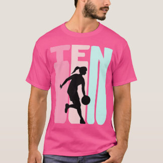 10-dagars Retro Basketball Player 10 år gammal T Shirt