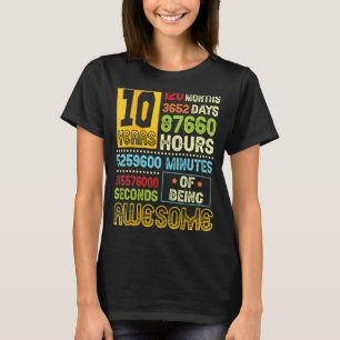10-dagarspojke 10 år av att vara Fantastisk gjorde T Shirt