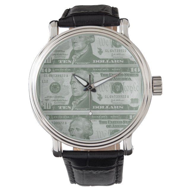 10 dollar Bill Watch Armbandsur (Framsida)