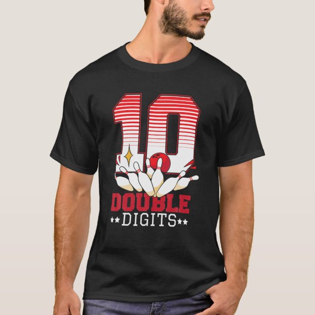 10 Double Digits - 10Th Birthday Boy Funny Kids Bo T Shirt (Framsida)