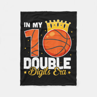 10 Double Digits Vibes Baseboll 10-års födelsedags Fleecefilt