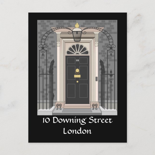 10 Downing Street, London (teckning) Vykort (Framsida)