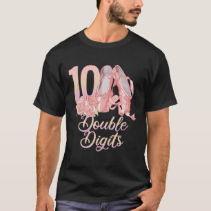 10 Dubbla Siffror födelsedag Ballet Dancer Balleri T Shirt