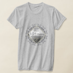 10:e, 11,20,25:e, 70:e Bröllop-årsdagen T-Shirt
