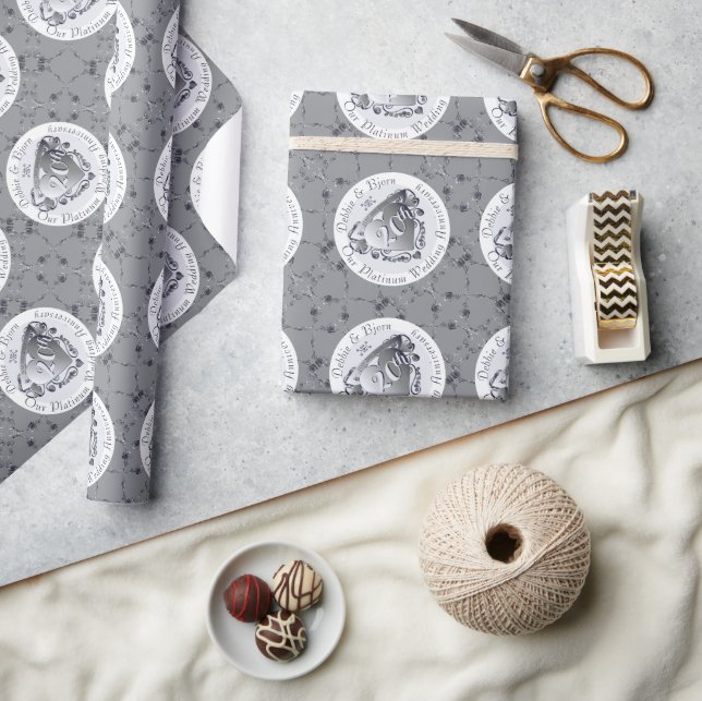 10:e, 11:e, 20:e, 25:e, 70:e Bröllop-årsdagen Presentpapper (Hantverk)