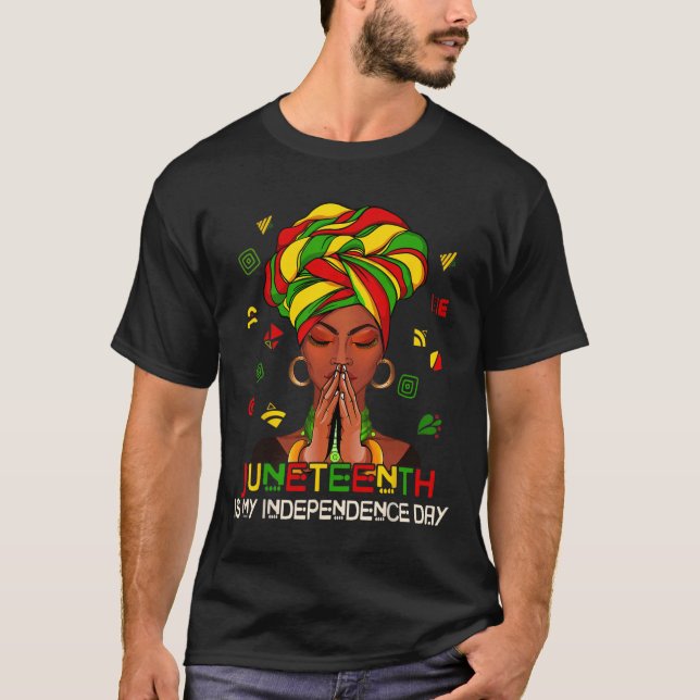 10:e århundradet är min Independence day Afro Mela T Shirt (Framsida)
