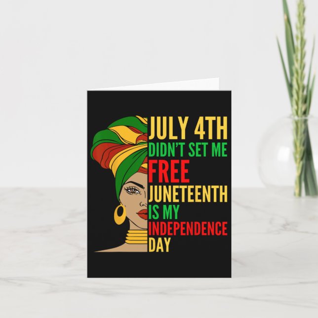 10:e århundradet är min Independence day Black His Kort (Framsida)