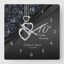 10:e årsdagen av Onyx Bröllop, Keepsaké 2 Fyrkantig Klocka