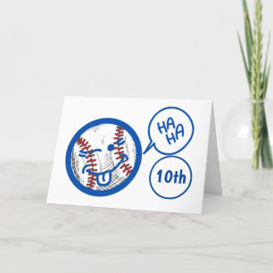 "10:e" BASEBALL HUMOR OCH BIRTHDAY HUMOR Kort