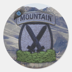 10:e bergsdivisionen Fort Drum Patch Stickers Runt Klistermärke