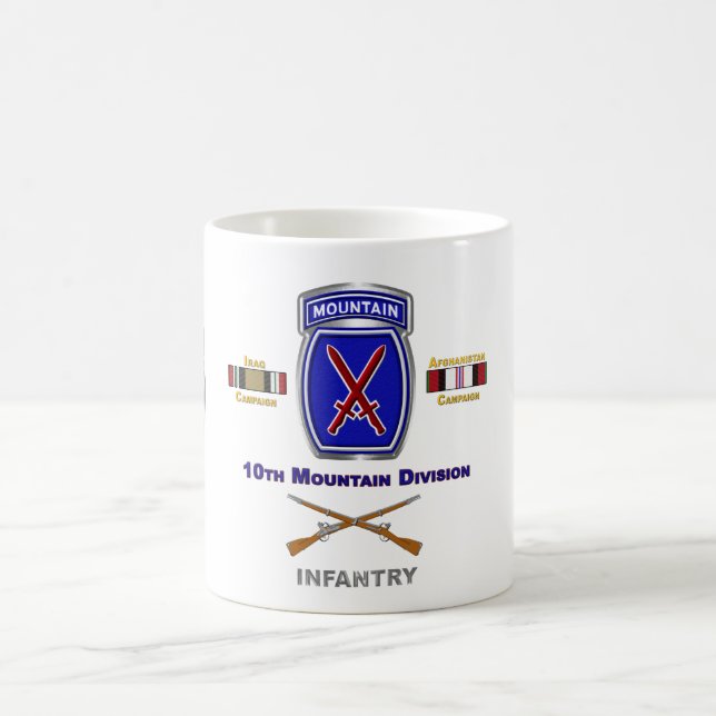 10:e bergsdivisionen Irak & Afghanistan-veteran Kaffemugg (Center)