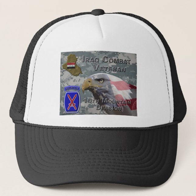 10:e bergsdivisionen Irak Combat Veteran Keps (Framsida)