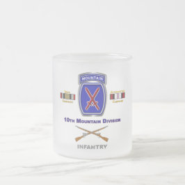 10:e bergsdivisionen Irak och Afghanistan Veteran Frostad Glasmugg