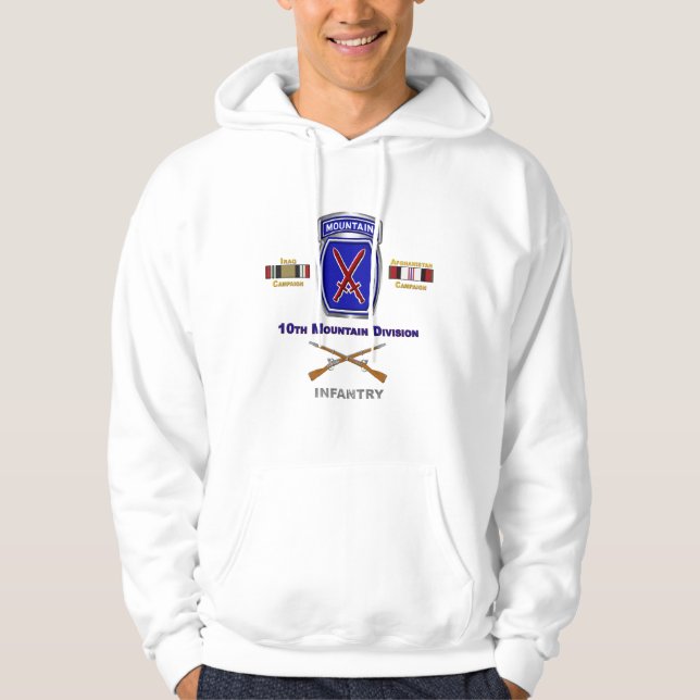 10:e bergsdivisionen Irak och Afghanistan Veteran Hoodie (Framsida)