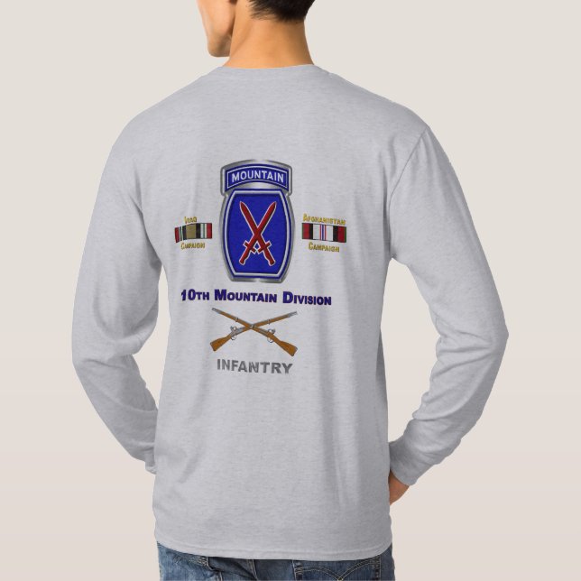 10:e bergsdivisionen Irak och Afghanistan Veteran T Shirt (Baksida)
