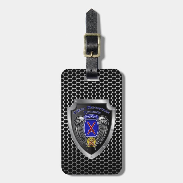 10:e bergsdivisionen "Klipp till Glory" Bagagebricka (Vertikal Framsida)