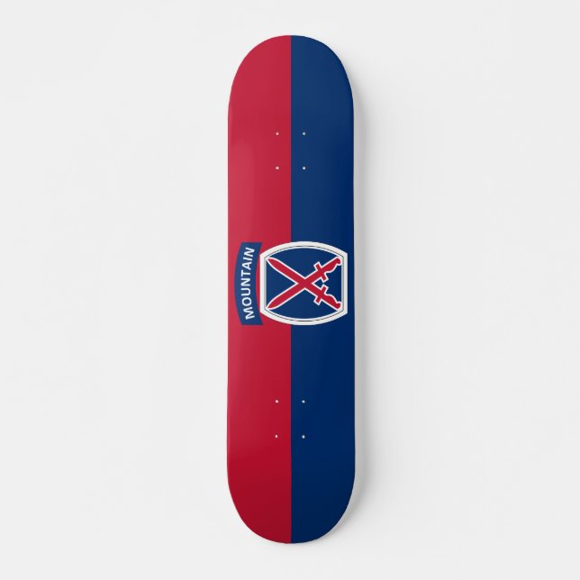 10:e bergsdivisionen mini skateboard bräda 18,5 cm (Framsida)