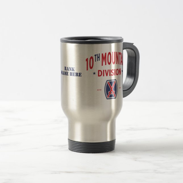 10:e bergsdivisionen "Mountainer" Resemugg (Framsida höger)