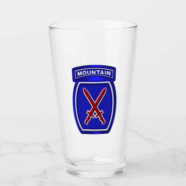 10:e bergsdivisionens specialdesignade märke glaskopp (Framsida)