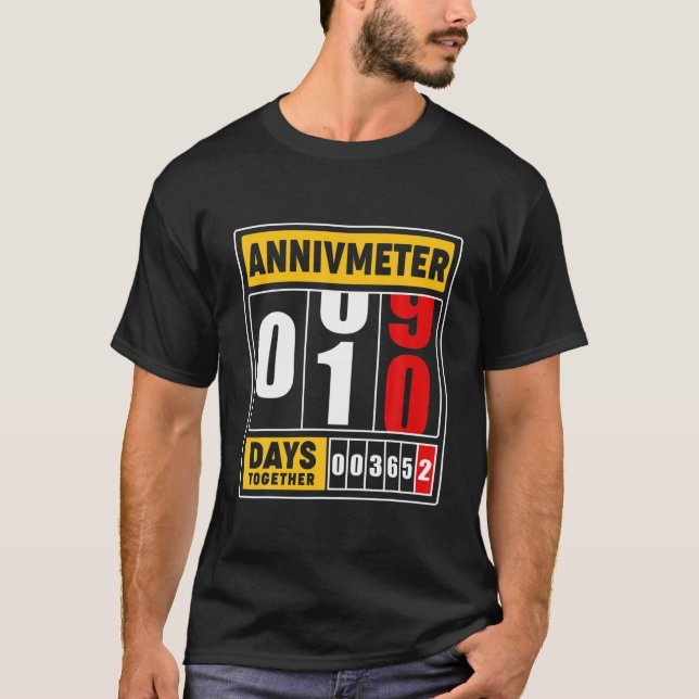 10:e Bröllop-årsdagen S för Par Make Wif T Shirt (Framsida)