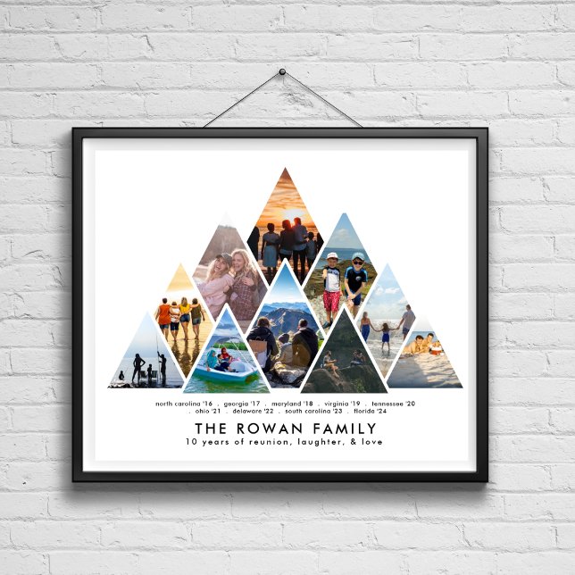 10:e familjens återföreningsminnesfotokollage poster (Skapare uppladdad)