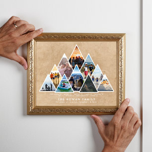 10:e familjens återföreningsminnesfotokollage poster