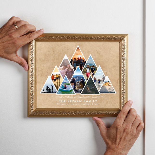 10:e familjens återföreningsminnesfotokollage poster (Skapare uppladdad)