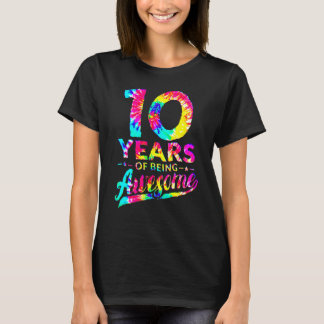 10:e födelsedag 10 år gammal Tie Dye Fantastisk Ma T Shirt