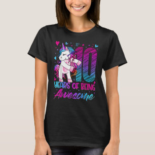 10:e födelsedag 10-årig flicka som missar Unicorn T Shirt
