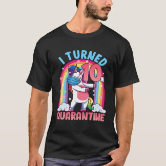 10:e födelsedag 10:e året gammal fallande enhörnin t shirt