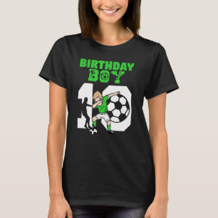 10:e födelsedag - 10:e året gammal fotbollsspelare t shirt