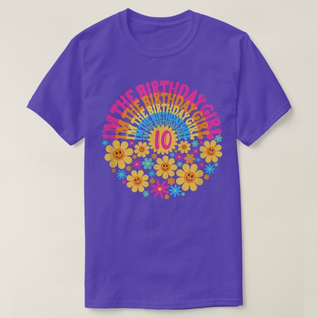 10:e födelsedag 10: Jag är födelsedagsflickans des T Shirt (Design framsida)