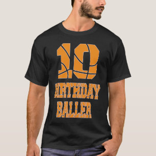 10:e födelsedag Baller Boy 10 ÅRS Basketboll T Shirt