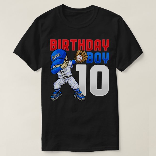 10:e födelsedag Baskeball Birthday Boy T Shirt (Design framsida)