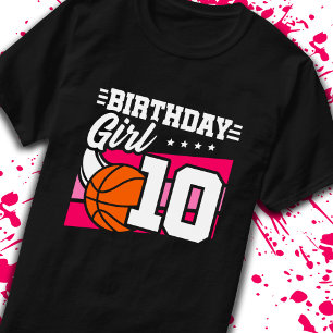 10:e födelsedag Basketball Birthday 10 Year Old Gi T Shirt