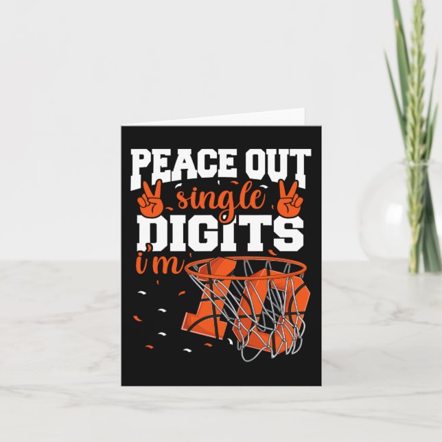 10:e födelsedag Basketball Peace out single di Kort (Framsida)
