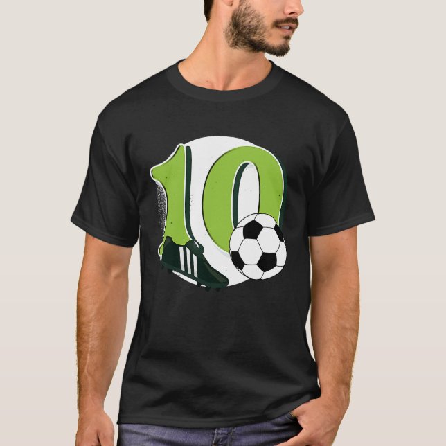 10:e födelsedag Big Number 10 Year Old Boy Gi T Shirt (Framsida)