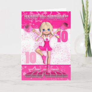 10:e födelsedag Cheermanager Dancing, stjärnor i R Kort