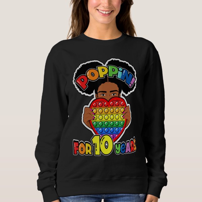 10:e födelsedag: Fidget afrikanska amerikanska bar T Shirt (Framsida)