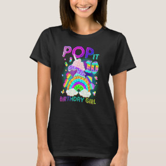 10:e födelsedag Fidget Leksak Pop it Birthday Girl T Shirt
