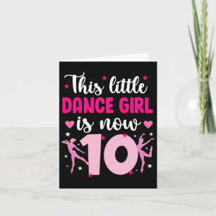 10:e födelsedag Flicka tio år gammal dansare Kort