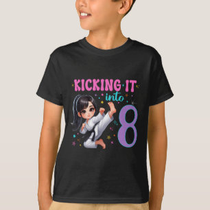 10:e födelsedag Flickmartialkonst Party Karate Tae T Shirt
