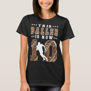 10:e födelsedag Fotboll - tio år gammalt fotboll P T Shirt