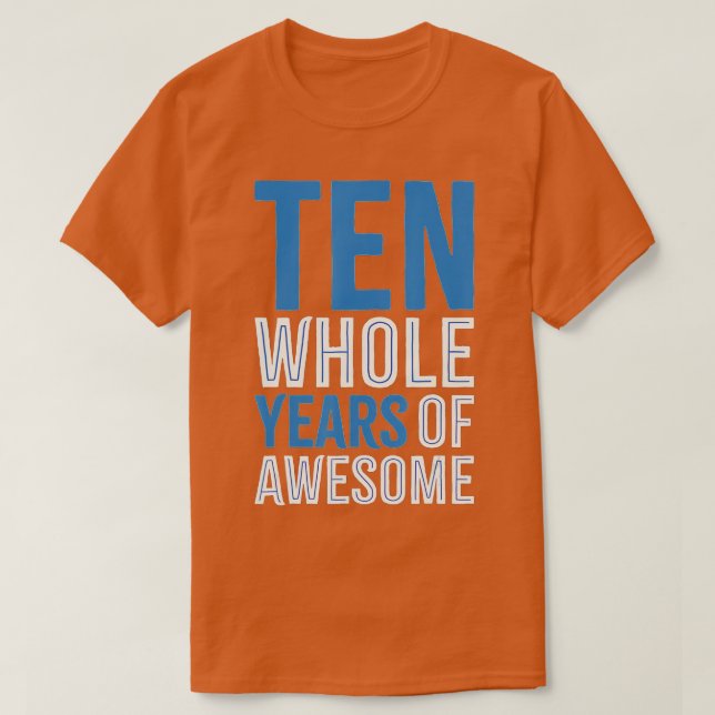 10:e födelsedag Gift Boy Ålder 10-åriga pojkar S T Shirt (Design framsida)