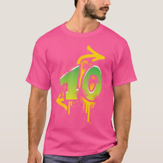 10:e födelsedag Gift Kids Boys Girls Graffiti Hiph T Shirt