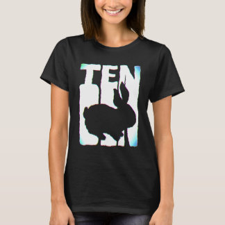 10:e födelsedag Kanin Fläkt 10 år gammal flicka T Shirt