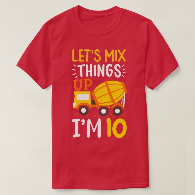 10:e födelsedag Lastbil Trucker T Shirt (Design framsida)