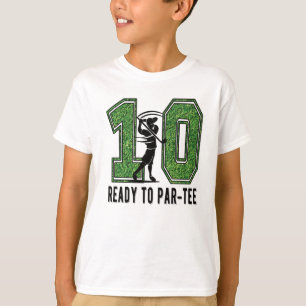 10:e födelsedag med Golf Player 10-årig pojke T Shirt